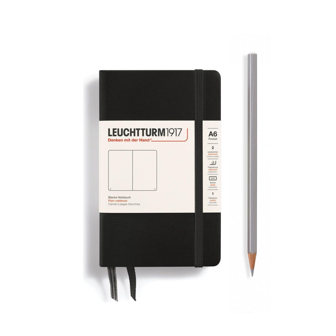Leuchtturm1917 精装 A6 袖珍笔记本黑色 - 纯色