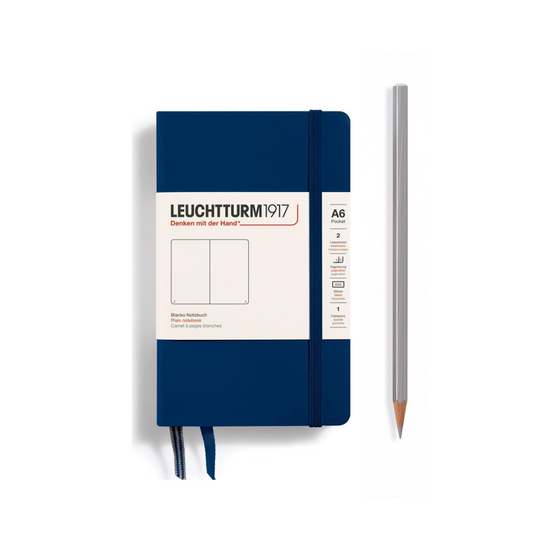 Leuchtturm1917 A6 Pocket Hardcover Notebook - Navy / Plain