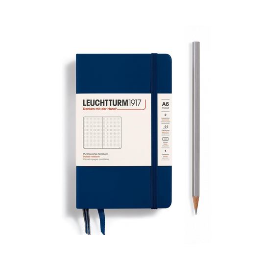 Leuchtturm1917 A6 Pocket Hardcover Notebook - Navy / Dotted
