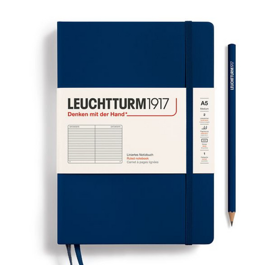Leuchtturm1917 A5 Medium Hardcover Notebook - Navy / Ruled