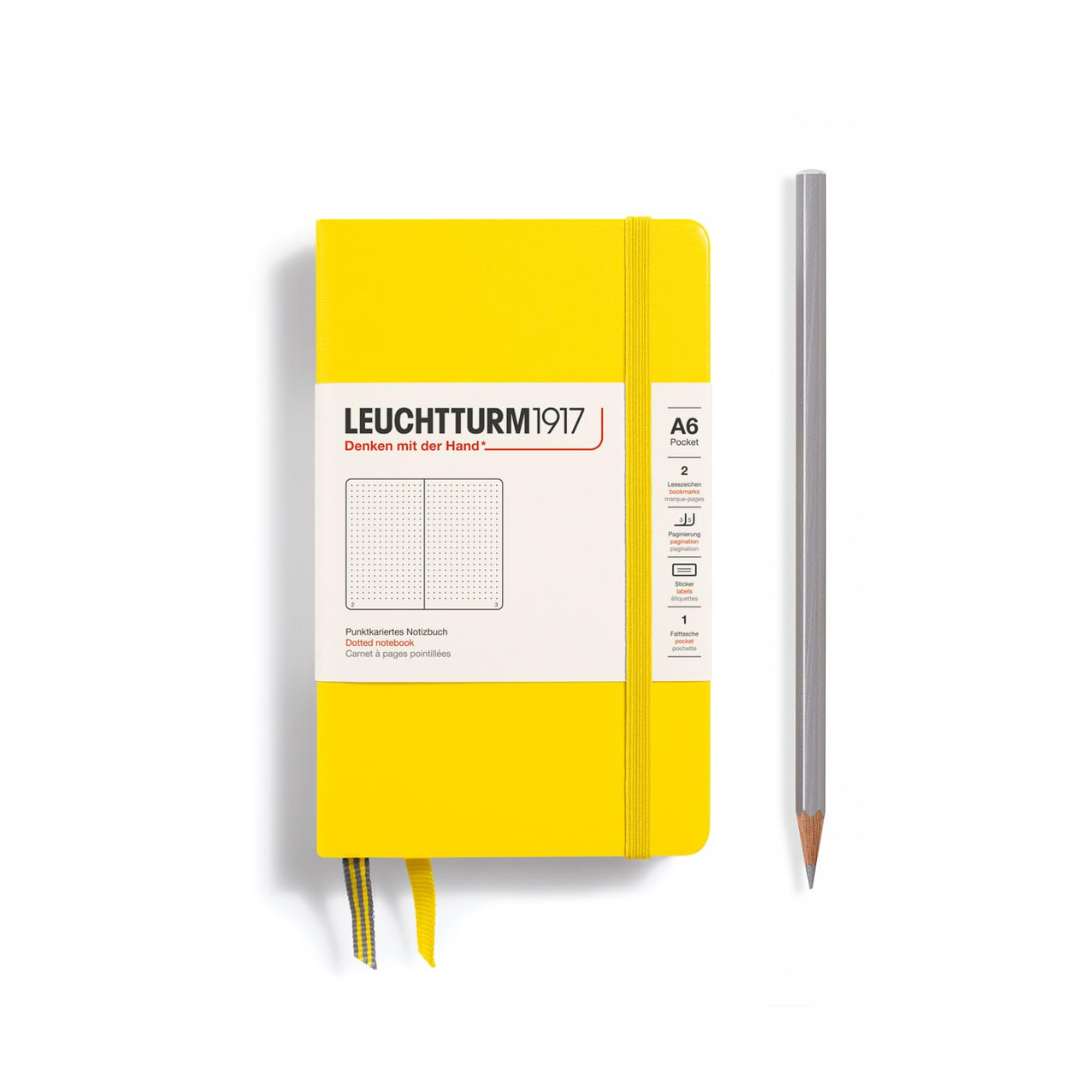 Leuchtturm1917 A6 Pocket Hardcover Notebook - Lemon / Dotted