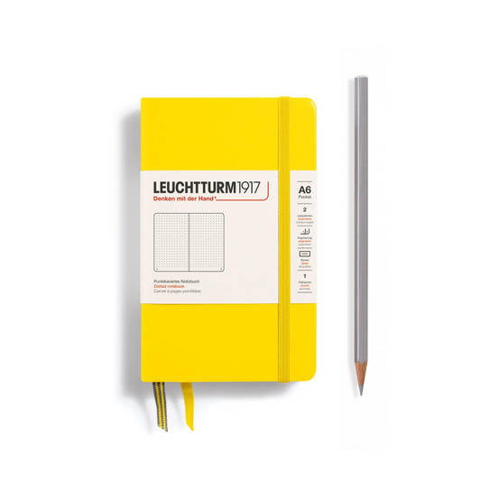 Leuchtturm1917精装A6袖珍笔记本柠檬-点