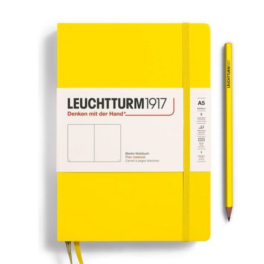 Leuchtturm1917 A5 Medium Hardcover Notebook - Lemon / Plain