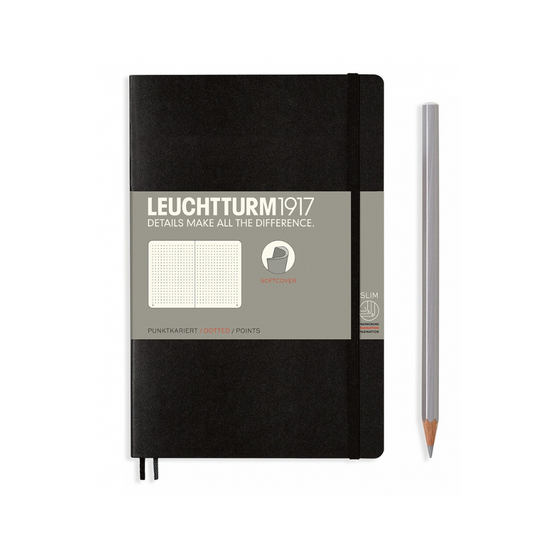 Leuchtturm1917 B6+ Softcover Notebook - Black / Dotted