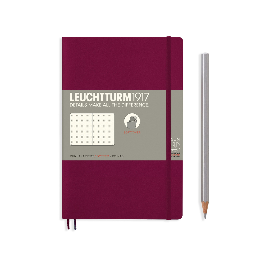 Leuchtturm1917 Kulit lembut B6+ Notebook - Port Red