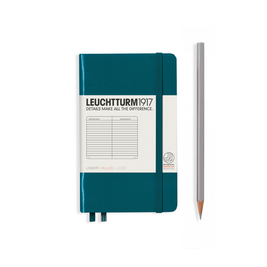 Leuchtturm1917 A6 Pocket Hardcover Notebook - Pacific Green / Ruled