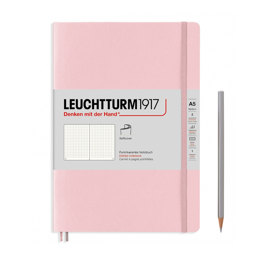 Leuchtturm1917 A5 Medium Softcover Notebook - Powder / Dotted
