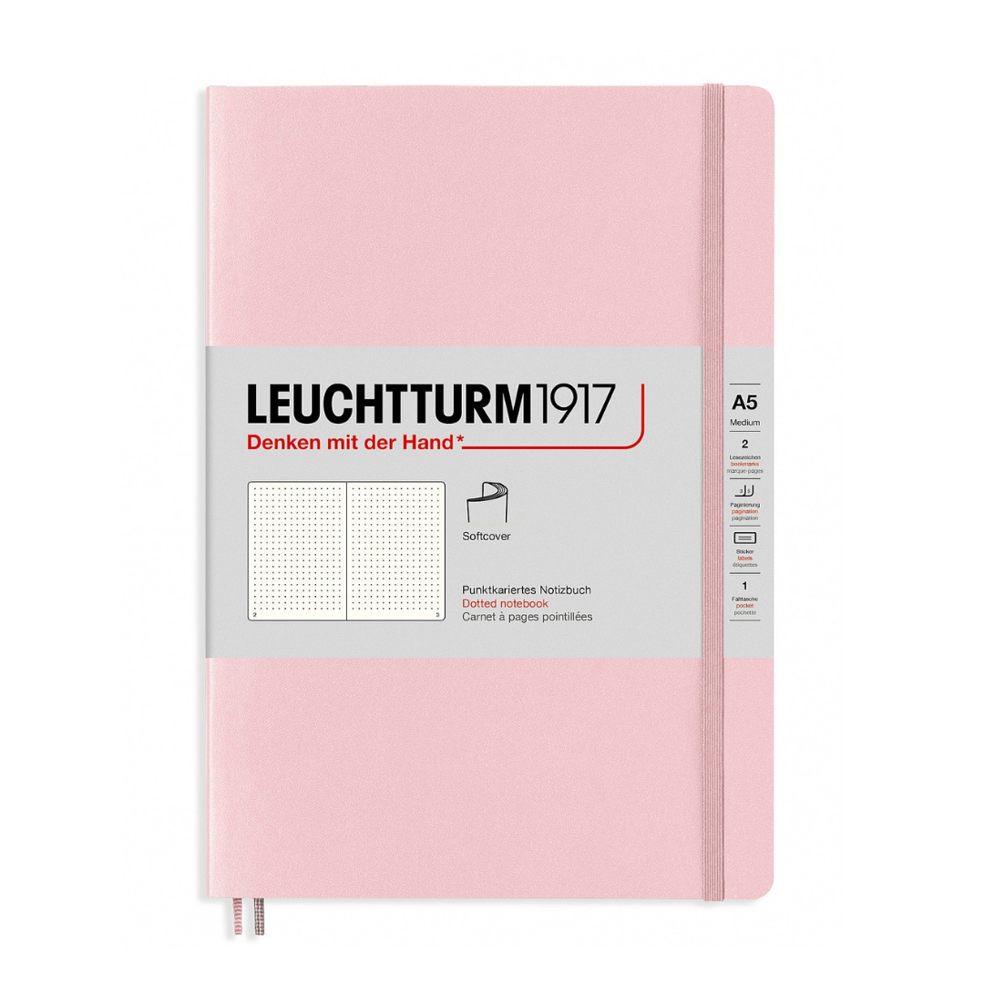 Leuchtturm1917 A5 Medium Softcover Notebook - Powder / Dotted