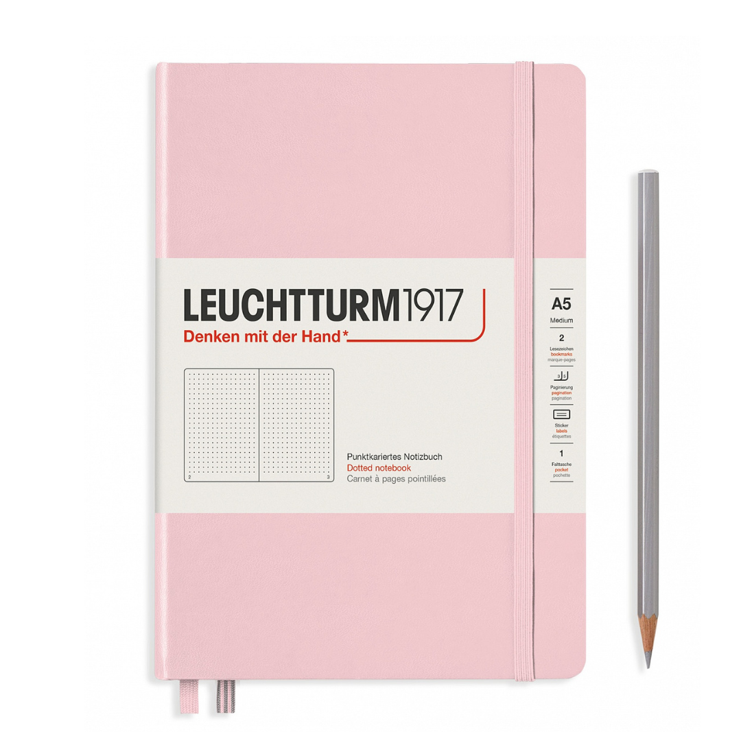 Leuchtturm1917精装A5中号笔记本粉-点缀