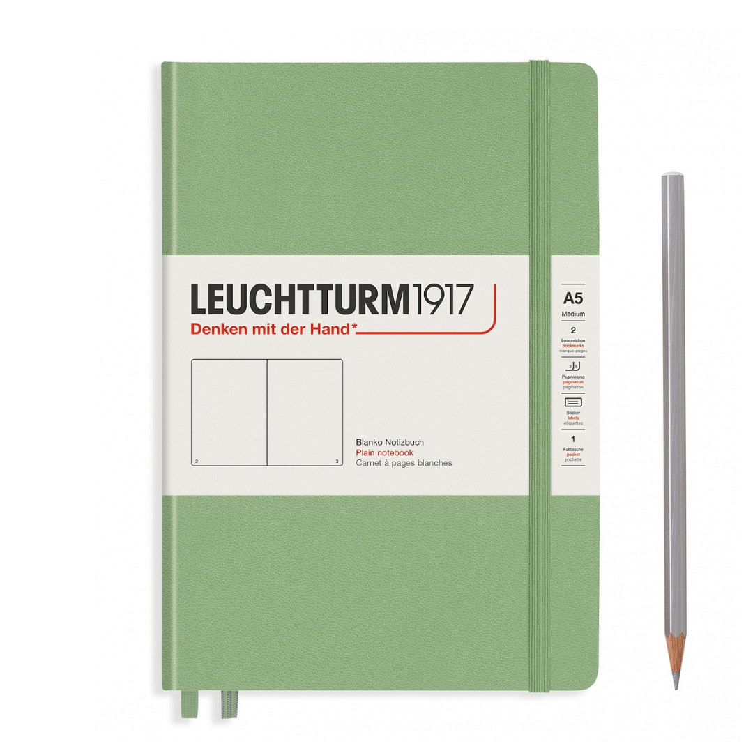 Leuchtturm1917 精装 A5 中型笔记本鼠尾草 - 普通