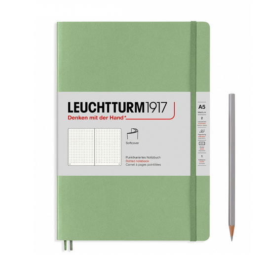 Leuchtturm1917 A5 Medium Softcover Notebook - Sage / Dotted