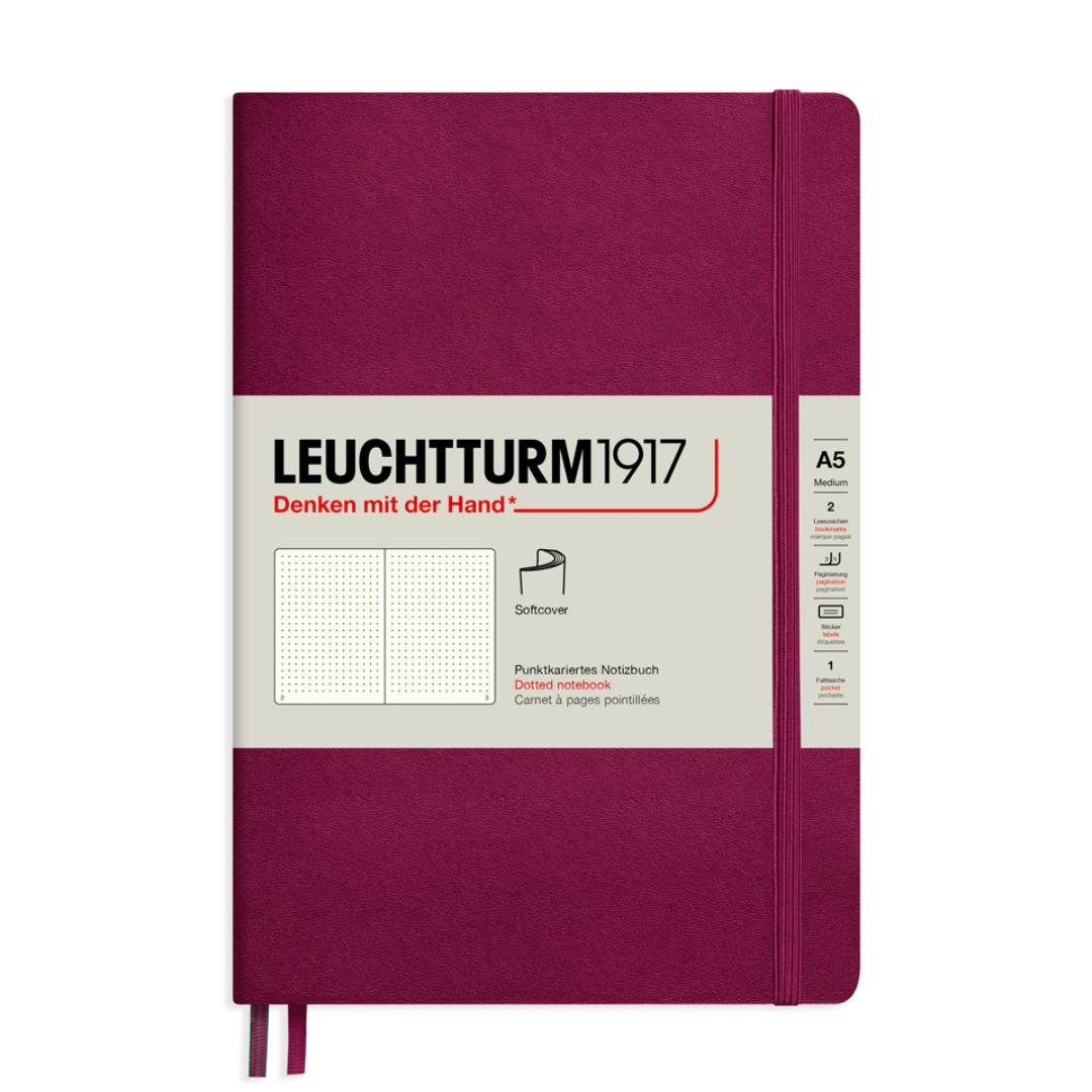 Leuchtturm1917 Softcover A5 Medium Notebook Port 红色 - 点状