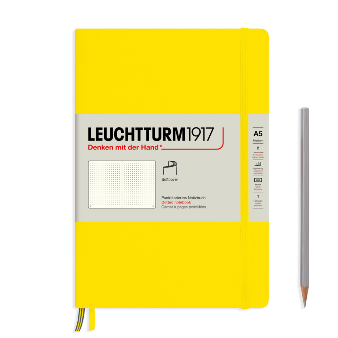 Leuchtturm1917 Softcover A5 Medium Notebook Lemon - 圆点