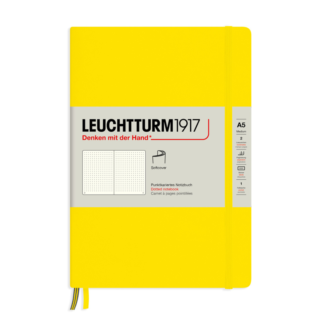 Leuchtturm1917 Softcover A5 Medium Notebook Lemon - 圆点