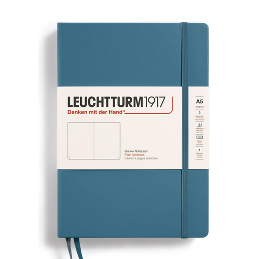 Leuchtturm1917 精装 A5 中号笔记本石蓝 - 素色
