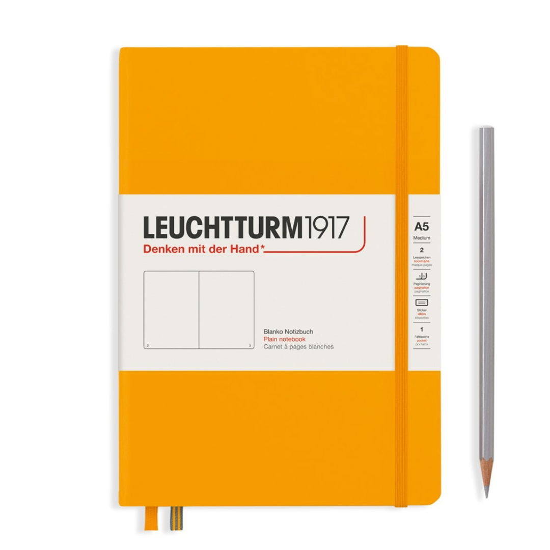 Leuchtturm1917 精装 A5 中型笔记本旭日 - 纯色