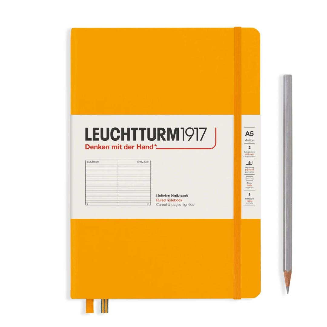 Leuchtturm1917 A5 Medium Hardcover Notebook - Rising Sun / Ruled