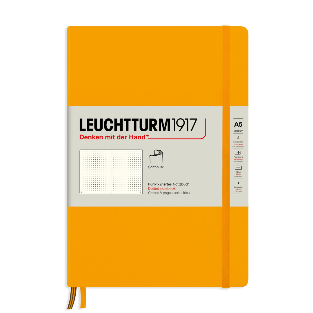 Leuchtturm1917 A5 Medium Softcover Notebook - Rising Sun / Dotted