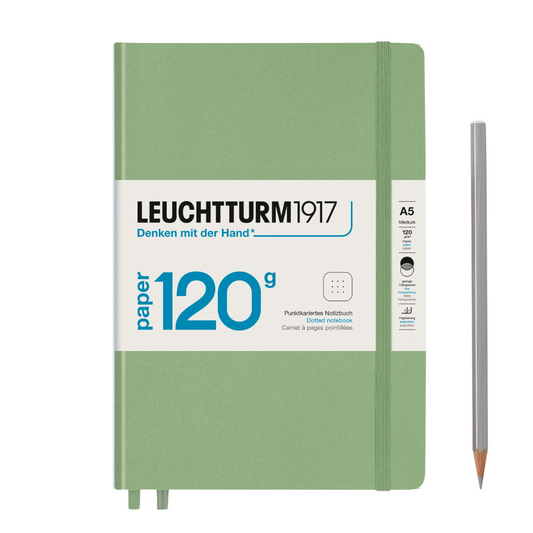 Leuchtturm1917 120G Edition A5 Medium Hardcover Notebook - Sage / Dotted