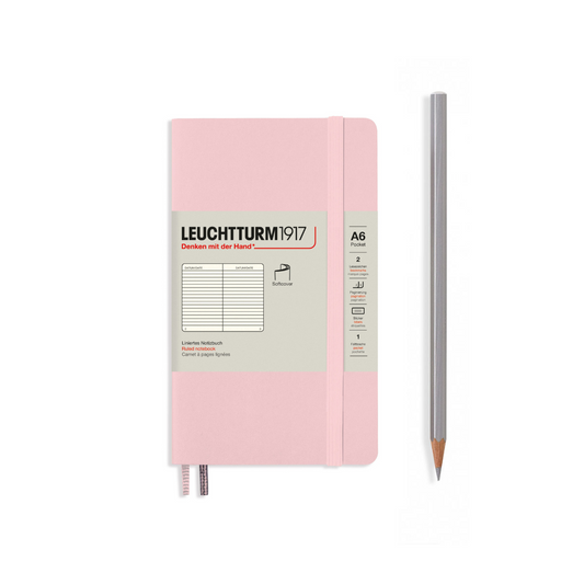 Leuchtturm1917精装A6袖珍笔记本粉-直纹