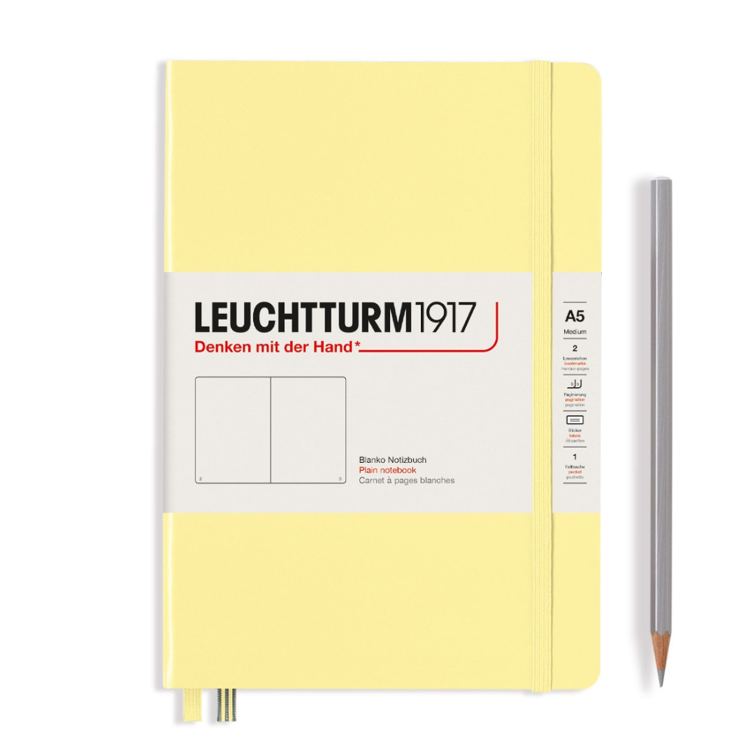 Leuchtturm1917 精装 A5 中型笔记本香草 - 纯色