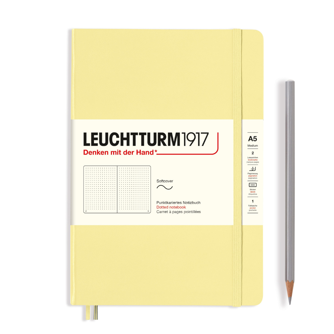 Leuchtturm1917 A5 Medium Softcover Notebook - Vanilla / Dotted