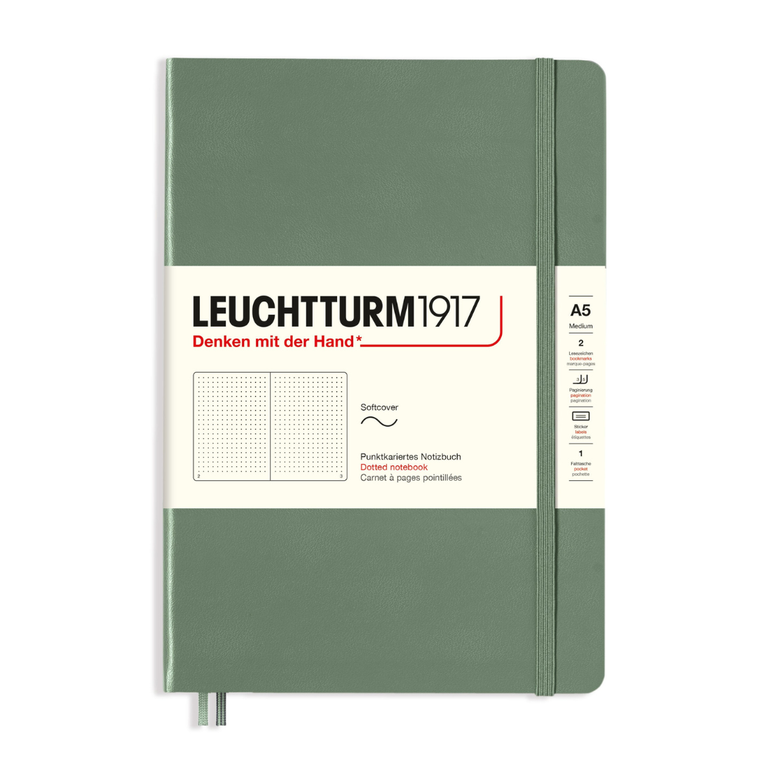 Leuchtturm1917 Softcover A5 Medium Notebook Olive - 圆点