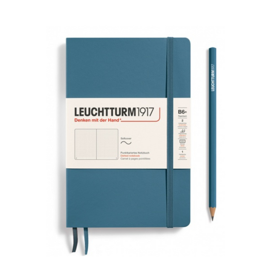 Leuchtturm1917 B6+ Softcover Paperback - Stone Blue / Dotted