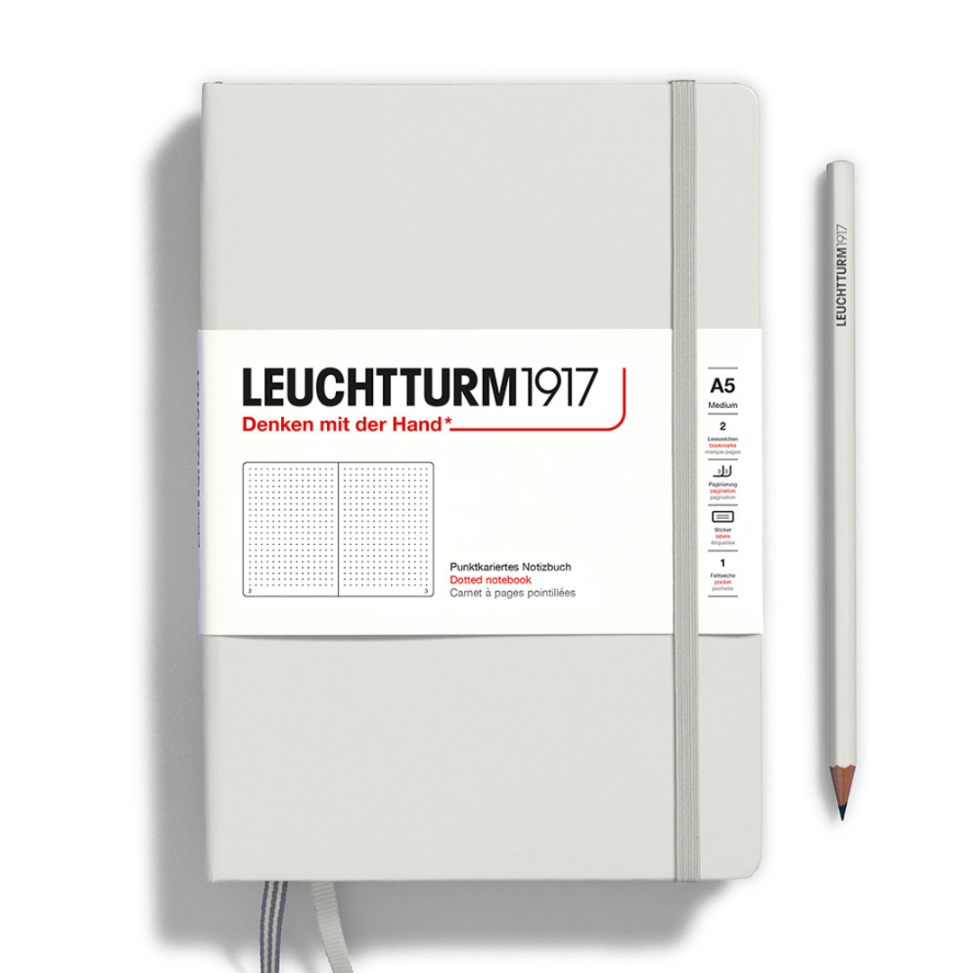 Leuchtturm1917 Natural Colors精装A5中号笔记本浅灰色
