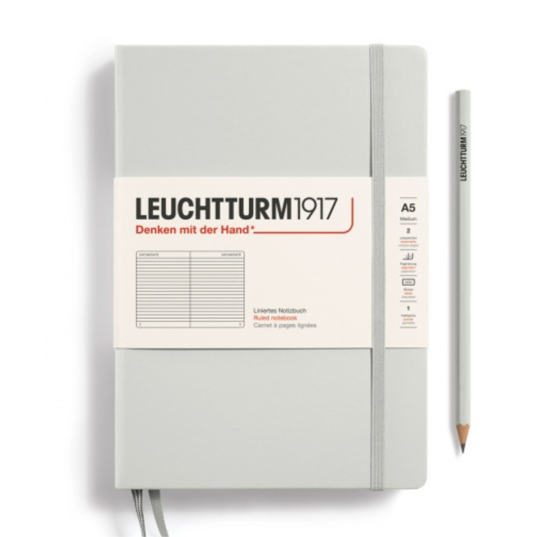 Leuchtturm1917 Natural Colors精装A5中号笔记本浅灰色