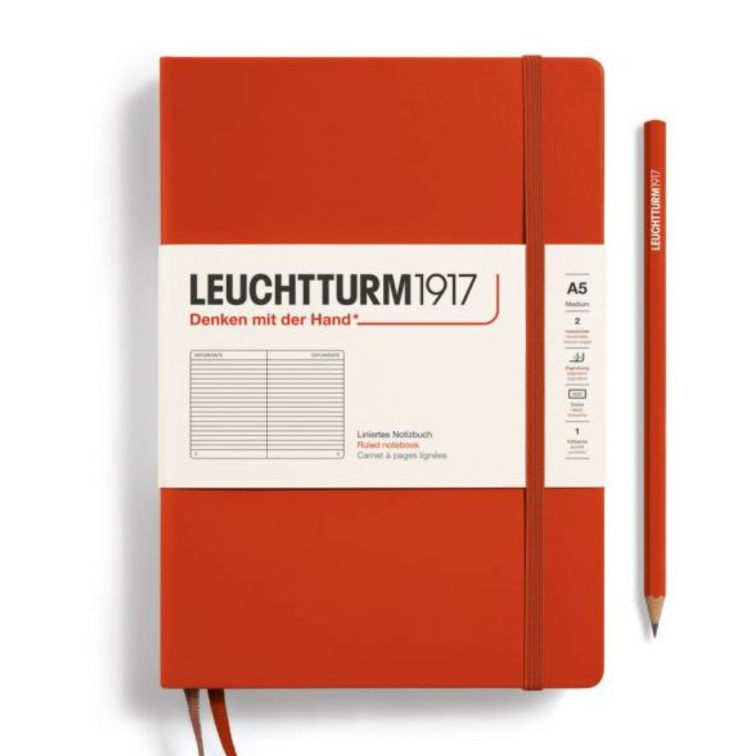 Leuchtturm1917自然色精装A5中号笔记本狐狸红
