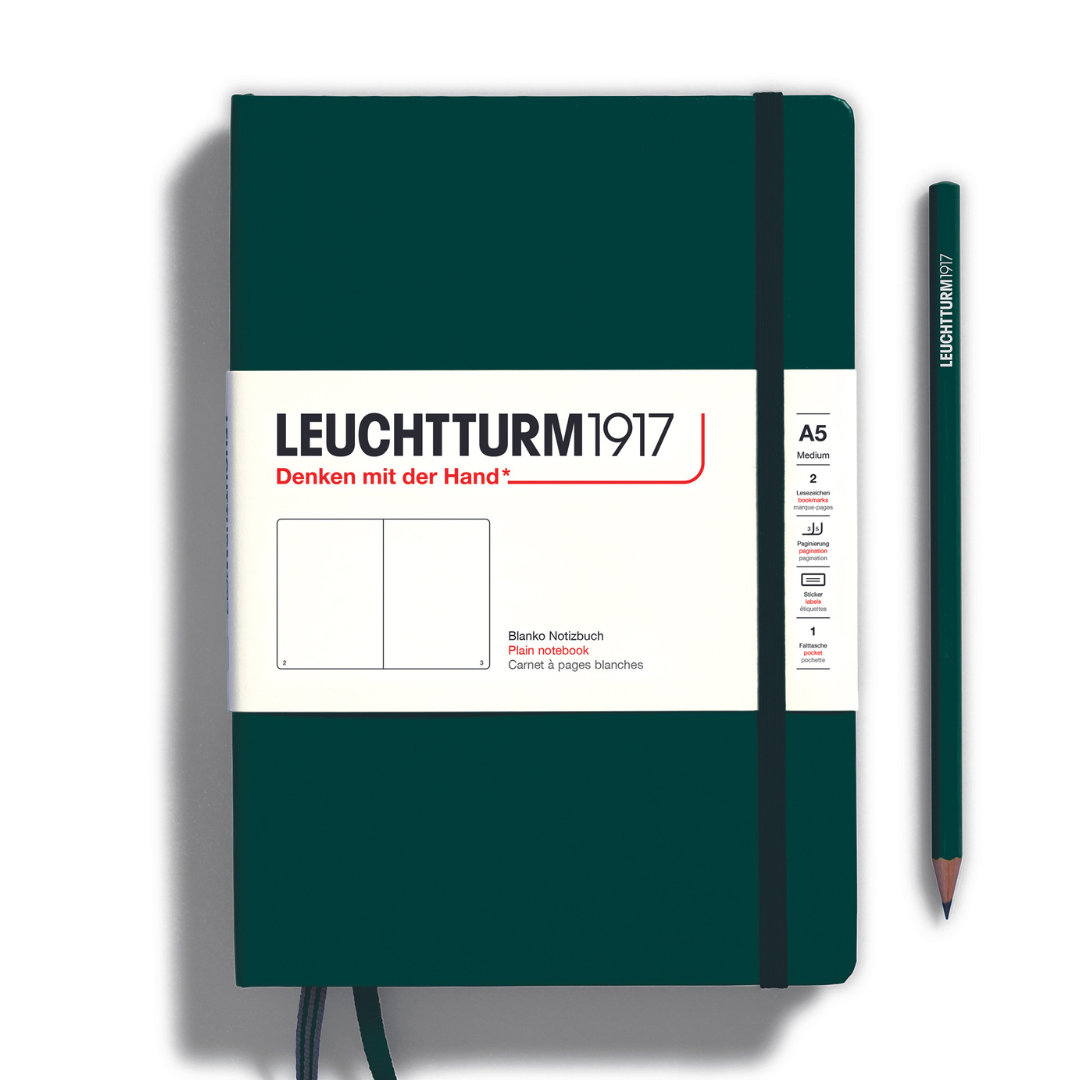 Leuchtturm1917自然色精装A5中号笔记本森林绿