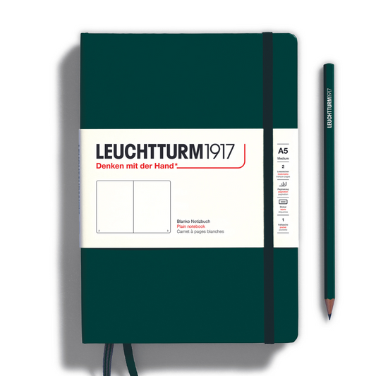 Leuchtturm1917自然色精装A5中号笔记本森林绿