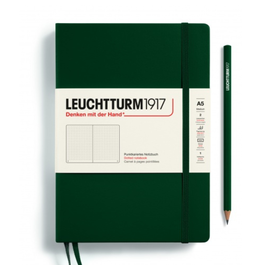 Leuchtturm1917自然色精装A5中号笔记本森林绿