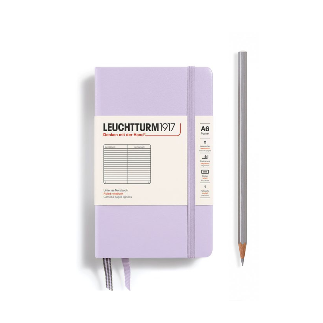 Leuchtturm1917 A6 Pocket Hardcover Notebook - Lilac / Ruled