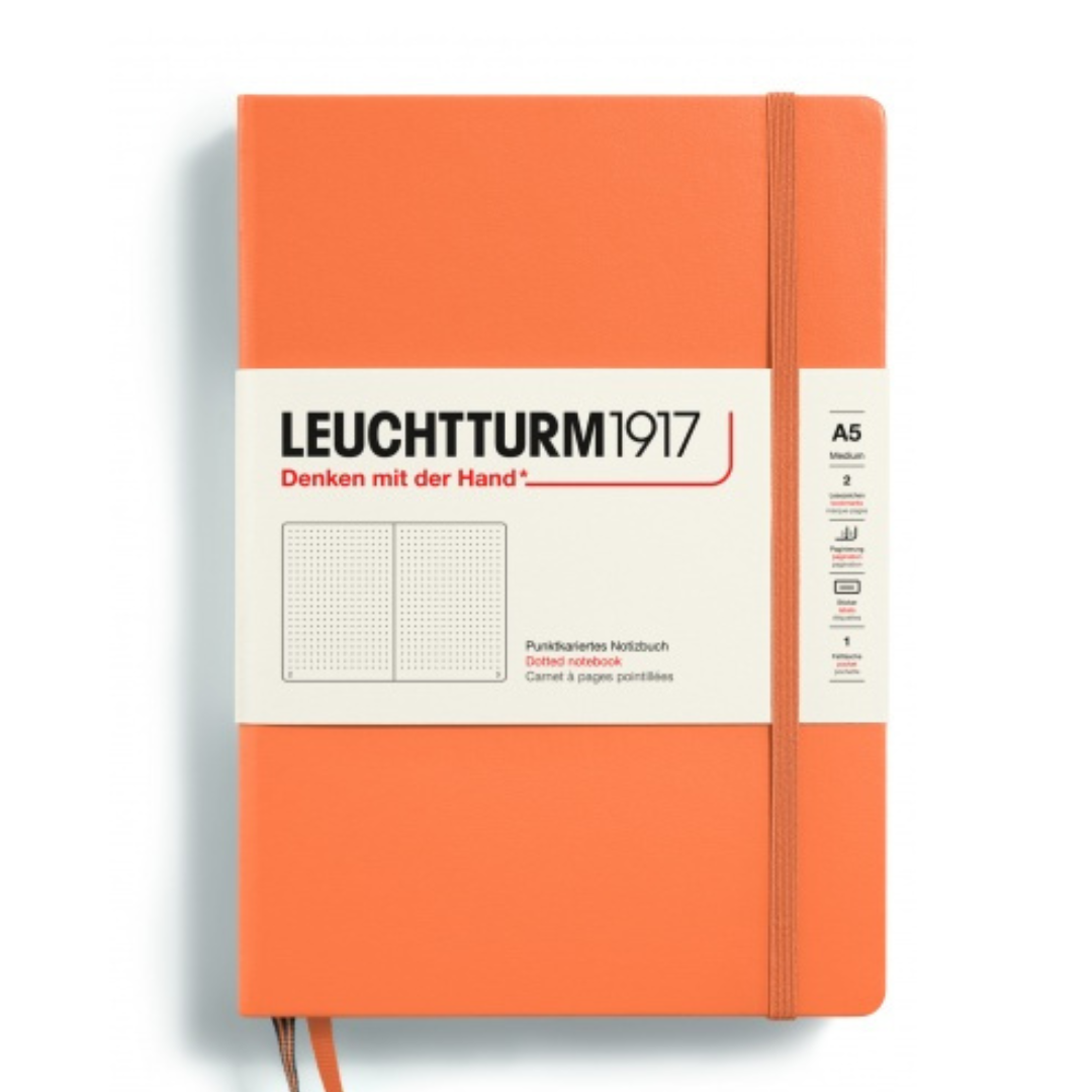 Leuchtturm1917 Recombine A5 Medium Hardcover Notebook - Apricot / Dotted