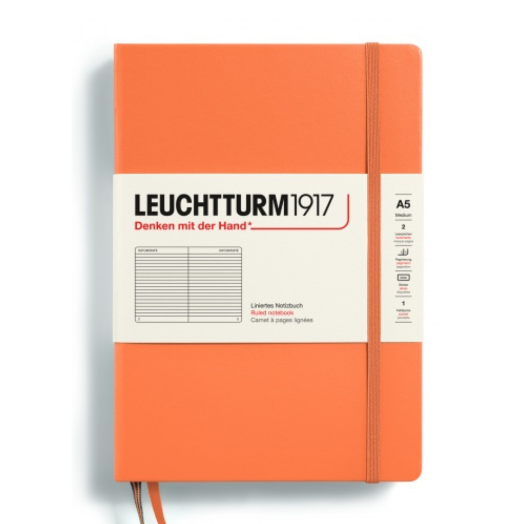 Leuchtturm1917 Recombine A5 Medium Hardcover Notebook - Apricot / Ruled