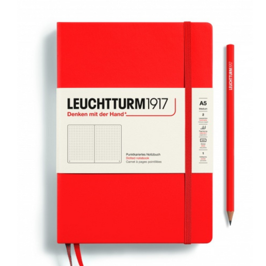 Leuchtturm1917 Recombine A5 Medium Hardcover Notebook - Lobster / Dotted