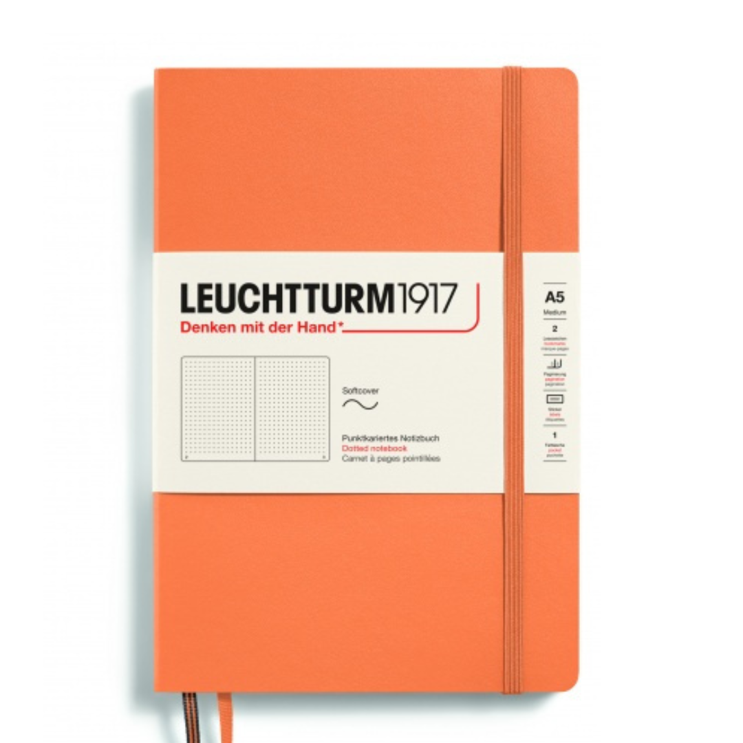 Leuchtturm1917 Recombine A5 Medium Softcover Notebook - Apricot / Dotted