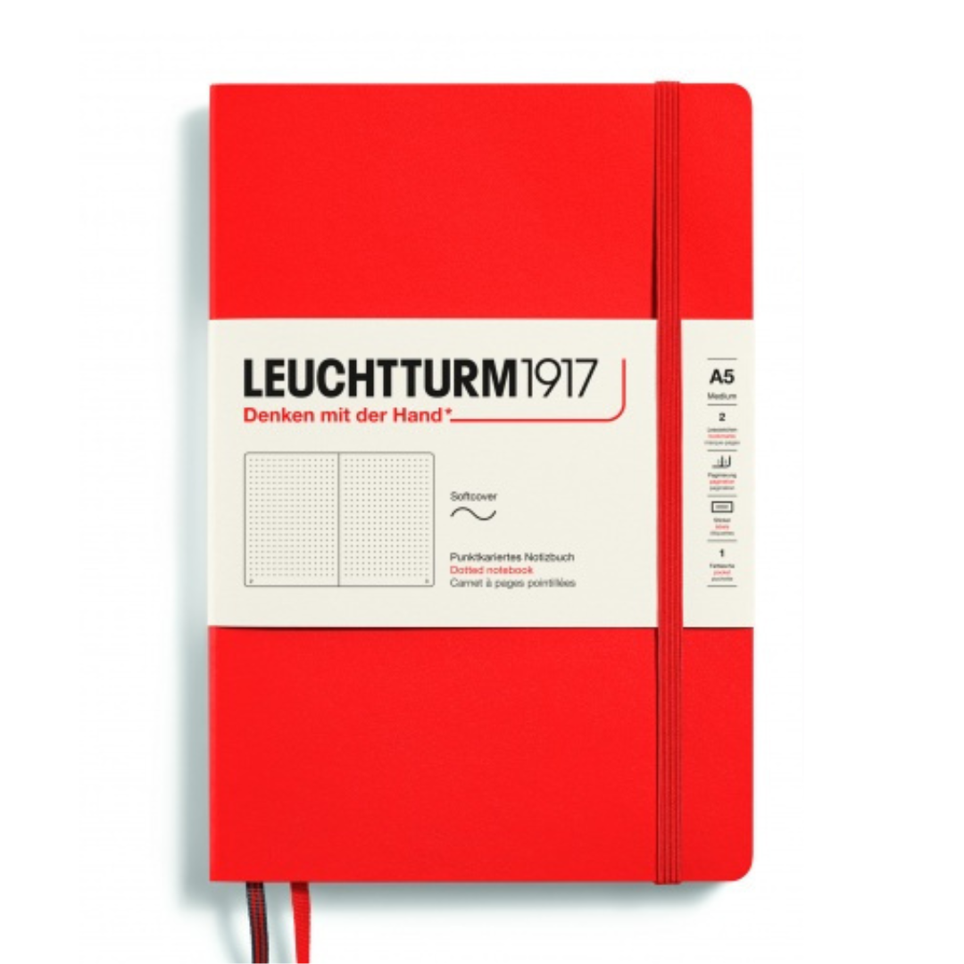 Leuchtturm1917 Recombine A5 Medium Softcover Notebook - Lobster / Dotted