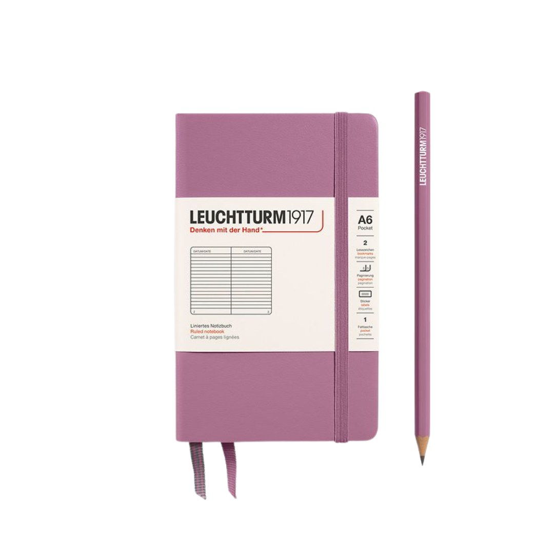 Leuchtturm1917 A6 Pocket Hardcover Notebook - Ruled / Dusty Rose