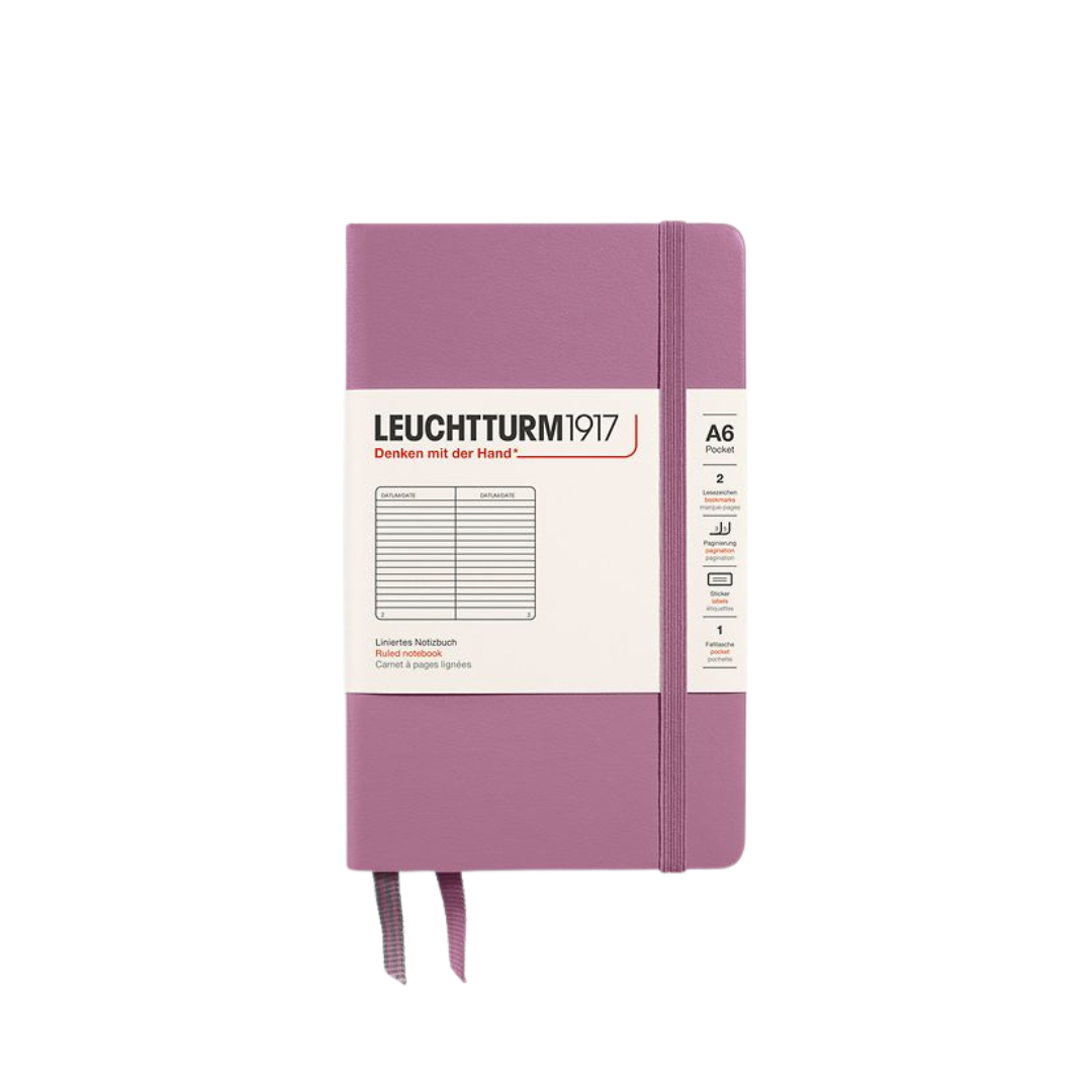 Leuchtturm1917 A6 Pocket Hardcover Notebook - Ruled / Dusty Rose