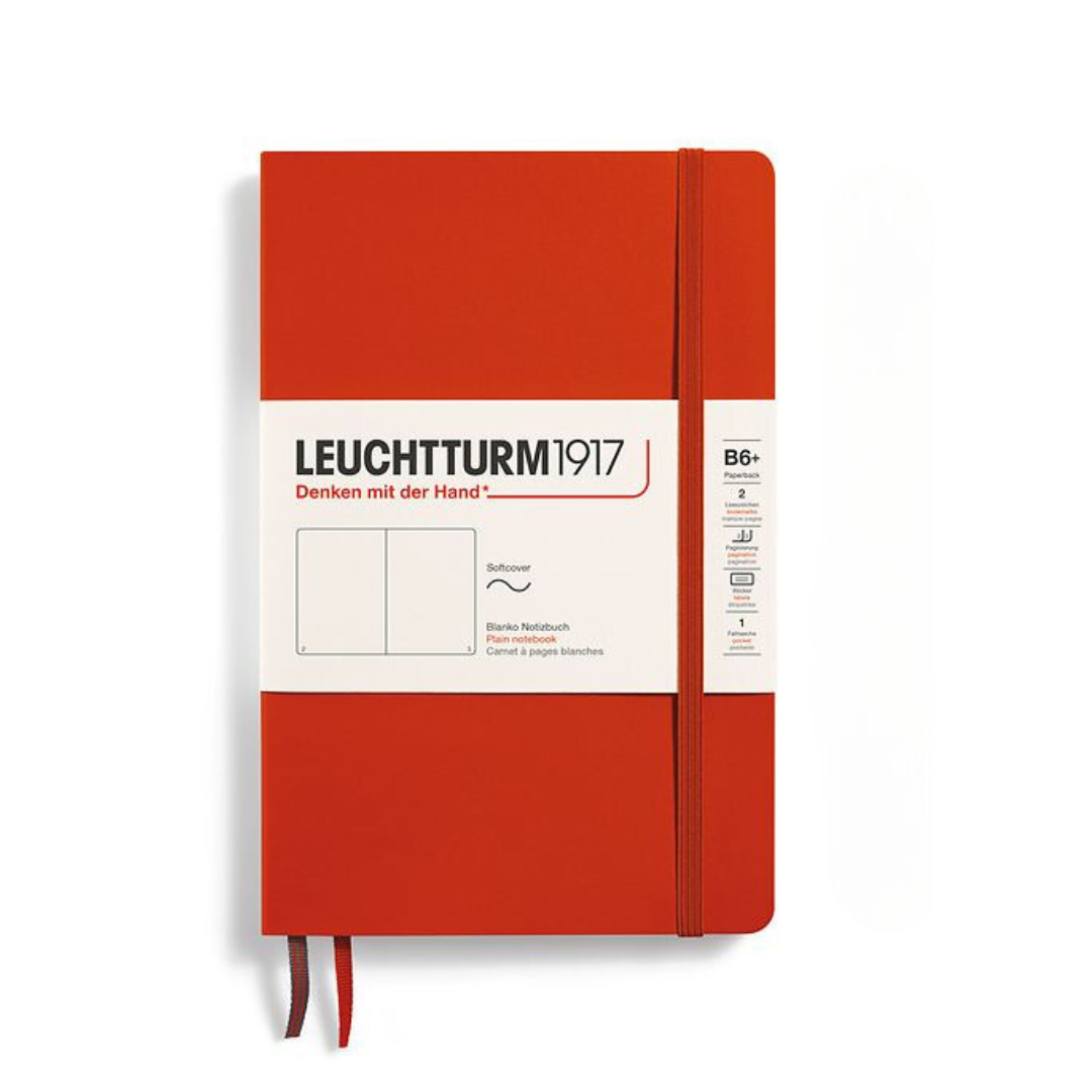Leuchtturm1917 B6+ Softcover Paperback Notebook - Plain / Fox Red