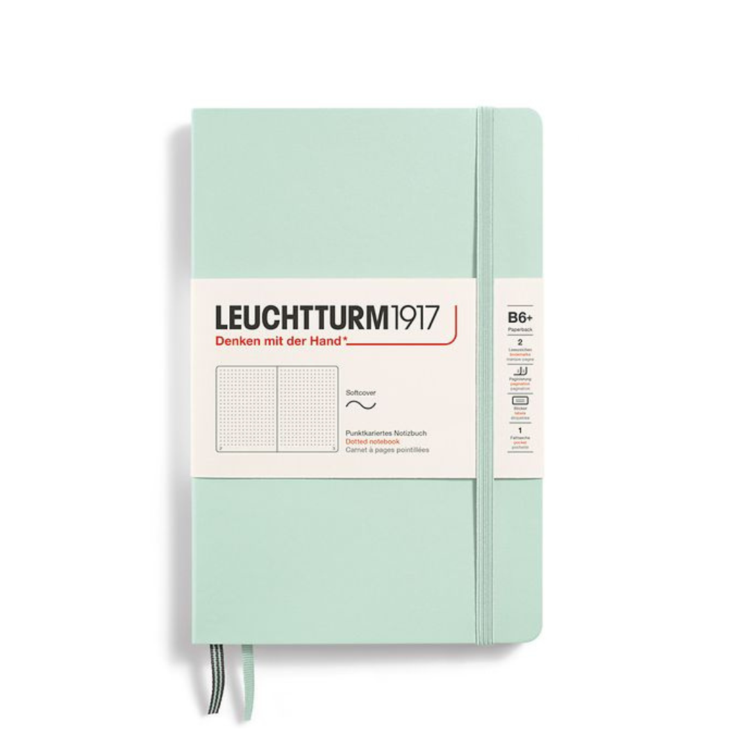 Leuchtturm1917 B6+ Softcover Paperback Notebook - Dotted / Mint Green