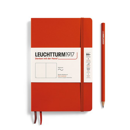 Leuchtturm1917 B6+ Softcover Paperback Notebook - Plain / Fox Red
