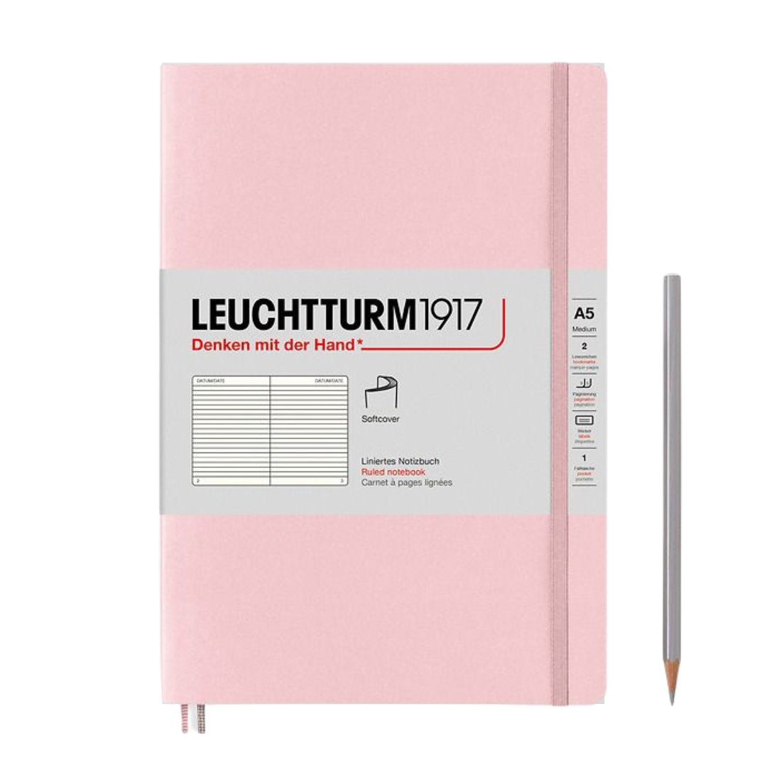 Leuchtturm1917 A5 Medium Softcover Notebook - Ruled / Powder