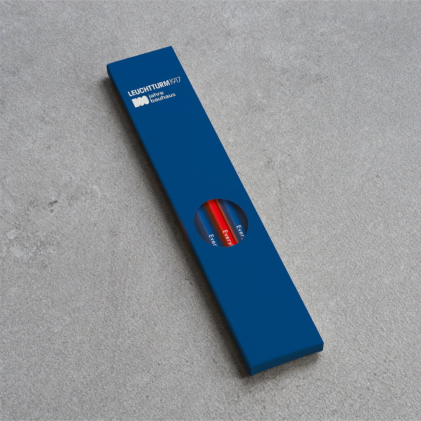 Leuchtturm1917 Bauhaus 100 铅笔组合(4 支宝蓝色,1 支红色)