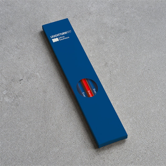 Leuchtturm1917 Bauhaus 100 铅笔组合(4 支宝蓝色,1 支红色)