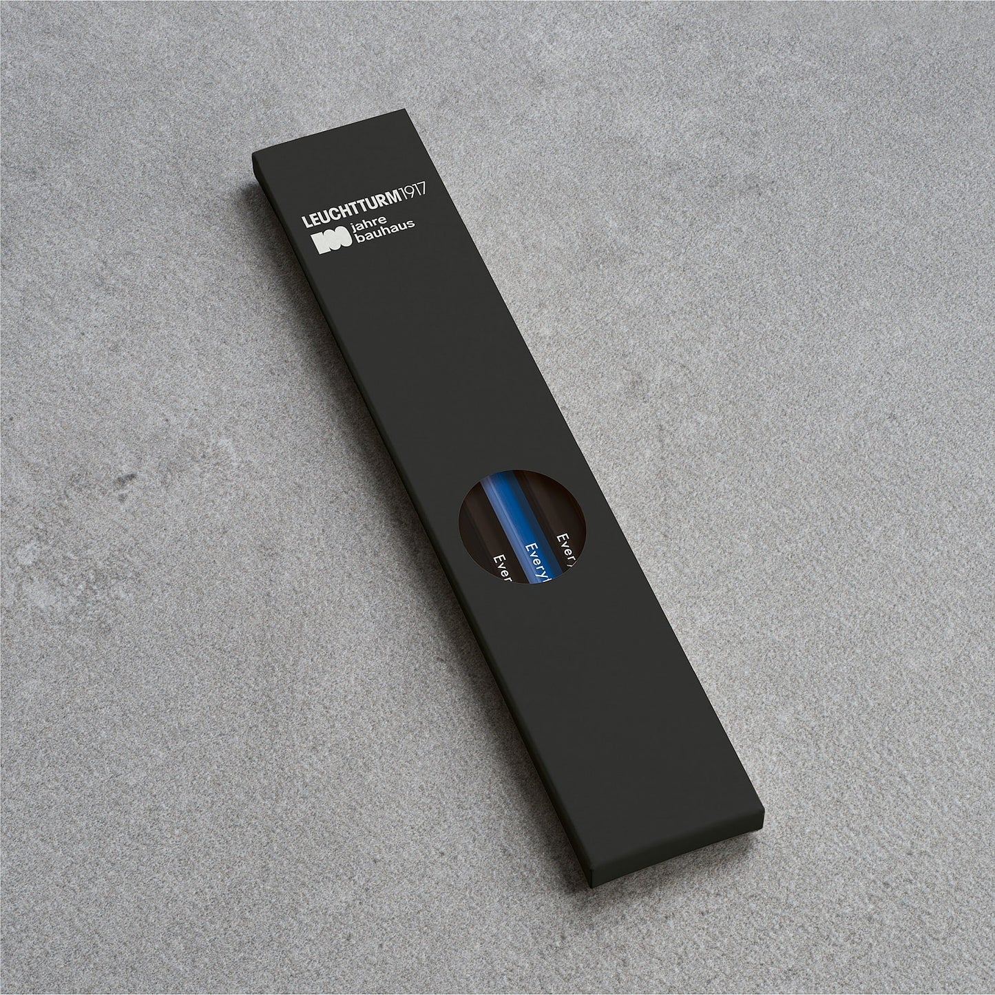 Leuchtturm1917 Bauhaus 100 Pencil Assorted Unit (4xBlack, 1xRoyal Blue)