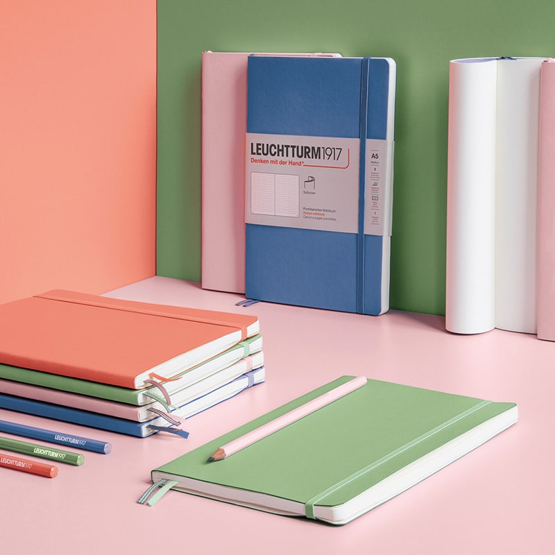 Leuchtturm1917 Kulit Keras A5 Notebook Sederhana Sage - Plain